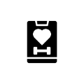 Symbol: Smartphone mit Herz