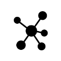Symbol: Vernetzte Knotenpunkte